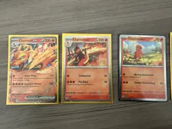 Pokemon TCG Card Lot 7 Cards Charizard EX, Deoxys V, Victini EX, Charmander - Image 2