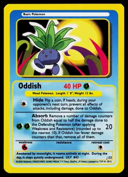 Oddish #j03 Pokemon Funskool Near Mint or Better - Image 1
