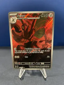Scizor Illustration Rare Holo SV03: Obsidian Flames 205/197 Pokemon TCG 2023 - Image 1