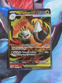 Mega Camerupt ex 156/132 Mega Evolution Ultra Rare Full Art Pokemon - Image 1