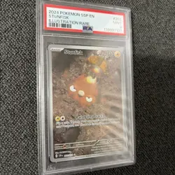 PSA 9 2024 Pokemon Surging Sparks Stunfisk Illustration Rare #202 - Image 2
