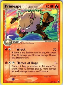 Primeape (Delta Species) 50/110 Holon Phantoms Pokemon TCG LP Normal - Image 1
