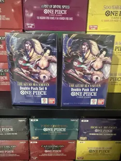 One Piece TCG OP-14 Azure Sea's Seven Double Pack Vol.9 DP-09 Lot of 2 Sealed - Image 1