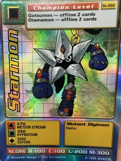 ST-26S Starmon Starter Deck FOIL Digimon Digi-Battle Series Card 1999 NM Holo - Image 5