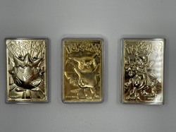 Pokemon 23K Gold Plated Cards - 1999 Burger King Promo - Mewtwo Pikachu Togepi - Image 1