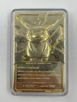 Pokemon 23K Gold Plated Cards - 1999 Burger King Promo - Mewtwo Pikachu Togepi - Image 4