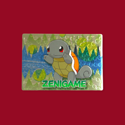 SQUIRTLE (ZENIGAME)--JAPANESE MEIJI EMBOSSED PROMO FOIL POKEMON CARD - Image 1