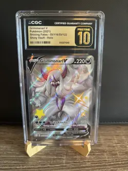 Grimmsnarl V SV116/SV122 CGC Pristine 10 Shining Fates Graded Pokemon Card Slab - Image 1