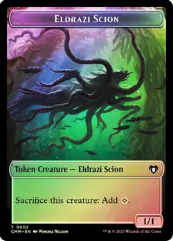 MTG FOIL {Eldrazi Scion Token} // {Thrull Token} - Commander Masters #T02T18 - Image 1