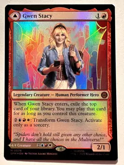 Gwen Stacy Foil M Marvel's Spider-Man 78 NM - Image 1
