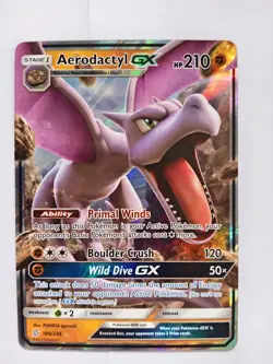 Pokemon TCG Unified Minds Aerodactyl GX Card 106/236 Sun Moon - Image 1