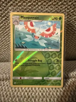 Masquerain 8/149 - Pokemon Sun & Moon Base Set - Reverse Holo - Image 1