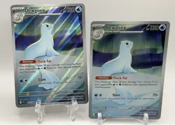 2025 POKEMON TCG PHANTASMAL FLAMES #097 DEWGONG ILLUSTRATION RARE SIR LOT OF 2 - Image 1
