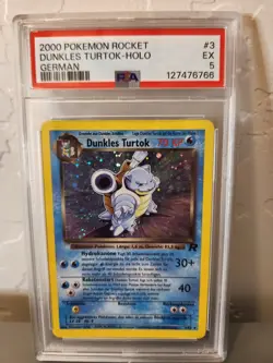 Pokemon Team Rocket HOLO Dark Blastoise/Dunkles Turtok German PSA 5 - Image 1