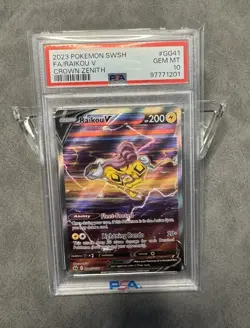 Pokemon Crown Zenith FA Suicune V gg38, Entei V gg36, Raikou V gg41 - PSA 10 - Image 4