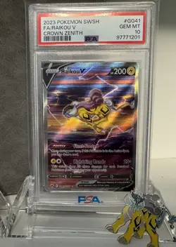 Pokemon Crown Zenith FA Suicune V gg38, Entei V gg36, Raikou V gg41 - PSA 10 - Image 5