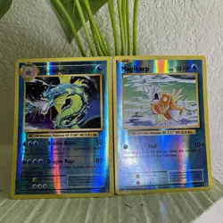 2016 Pokemon XY Evolutions Magikarp & Gyarados Reverse Holo Set of 2 - Image 2