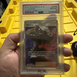 2019 Pokemon Sun & Moon Hidden Fates SV84 Full Art/Guzma PSA 10 - Image 2