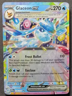 Glaceon ex 026/131 Double Rare Prismatic Evolutions Pokemon TCG - Image 1