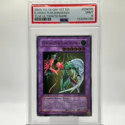 2005 YU-GI-OH! TLM-THE LOST MILLENNIUM #EN035 ELEMENTAL HERO FLAME WINGMAN PSA 9 - Image 1
