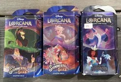 Disney Lorcana 3 Starter Decks: Rise of the Floodborn + Shimmering Skies - Image 1