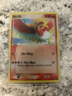 Pokemon TCG Card Ho-Oh 1/17 Full Holo Rare Pop Series 5 1/17 Lp - Image 1