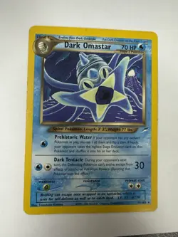 Pokemon Dark Omastar 70 HP Stage 2 Neo Destiny 19/105 Rare Regular English Card - Image 2