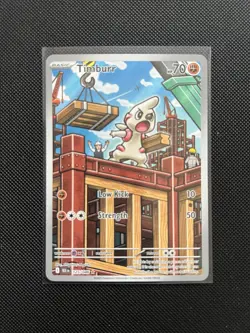 Pokemon TCG Black Bolt Timburr Illustration Rare Card 125/086 - Image 1