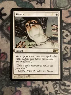 MTG Silence Core Set 2014 (M14) 35/249 Regular Rare Magic The Gathering - Image 1