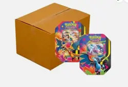 Pokemon TCG Mega Charizard ex Tins Case Of 6 Sealed PRE-SALE Ships 2/20/2026 - Image 1
