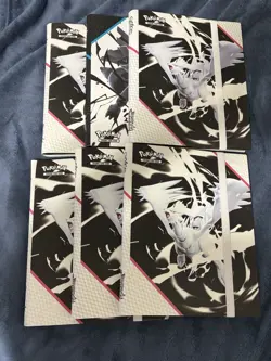 POKEMON TCG 5x WHITE FLARE ENGLISH BINDER & 1x BLACK BOLT 9-POCKET (BINDER ONLY) - Image 1