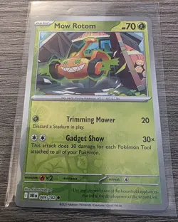 Pokemon TCG SV-Destined Rivals Mow Rotom #9/182 Common Reverse Holo Card - Image 1
