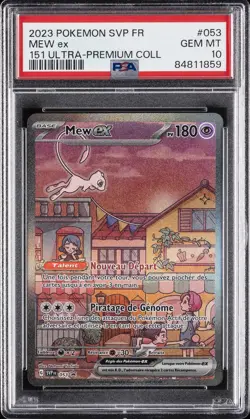 2023 POKEMON FRENCH SVP FR-SV BLACK STAR PROMO 151 ULTRA-PREM COLL MEW EX PSA 10 - Image 1