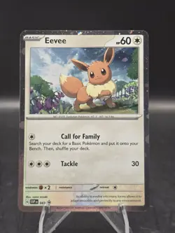 Pokemon TCG Eevee SVP 043 Black Star Promo Cosmos Holo NM - Image 1