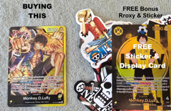 Monkey D. Luffy ST13-003 One Piece TCG Foil Leader The Three Brothers FREE BONUS - Image 1