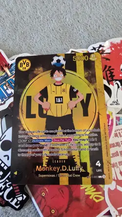 Monkey D. Luffy ST13-003 One Piece TCG Foil Leader The Three Brothers FREE BONUS - Image 5