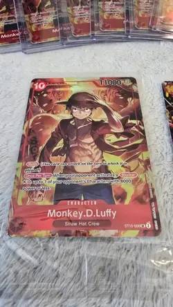 Monkey D. Luffy ST10-006 One Piece TCG Treasure Booster Promo Sealed FREE BONUS - Image 3