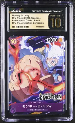 CGC Pristine 10 2024 One Piece Monkey D Luffy P-041 Emotion Promo Japanese - Image 1