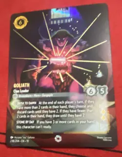 Disney Lorcana TCG Goliath-Clan Leader 238/204 Gargoyles Character Card - Image 1