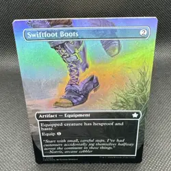 Swiftfoot Boots (Borderless) Foundations Foil Near Mint NM MTG - Image 1