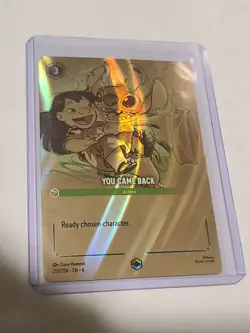 Lorcana You Came Back (Enchanted) NM Holofoil Azurite Sea - Image 1