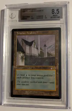 MTG English FOIL Magic Card TOLARIAN ACADEMY BGS 8.5 from URZA'S SAGA - Image 1