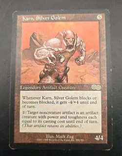 Karn, Silver Golem Urza's Saga MTG Regular Heavily Played - Image 1