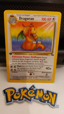 Dragonite 1st Edition - Germand Pokemon Fossil Set 1999 - Non Holo Vintage - Image 1