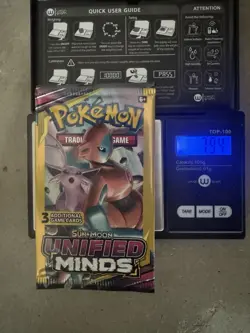 Heavy - 7.94g! Pokemon Sun & Moon Unified Minds 3 Card Mini Booster Pack - Image 1