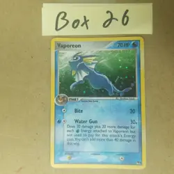 Vaporeon 6/17 - Holo Cosmos 2006 Nintendo Pop Series 3 POKEMON CARD - MP - Image 1