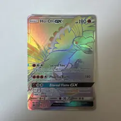 Pokemon Ho-Oh GX rainbow black star Promo SM80 Near Mint NM - Image 1