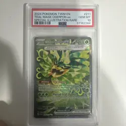2024 Pokemon TWM EN 211/167 Teal Mask Ogerpon ex Special Illustration PSA 10 - Image 1