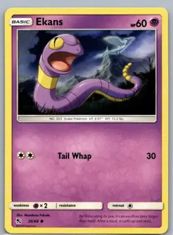 Pokemon TCG Ekans Hidden Fates 26/68 Regular Common - Image 1