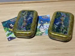 Pokemon Crown Zenith Mini Tins - Marnie Morpeko + Hop Wooloo - Empty + Stickers - Image 2